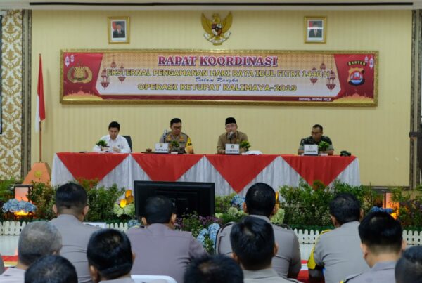Rapat koordinasi Eksternal Pengamanan Hari Raya Idul Fitri 1440 H dalam rangka Operasi Ketupat Kalimaya-2019