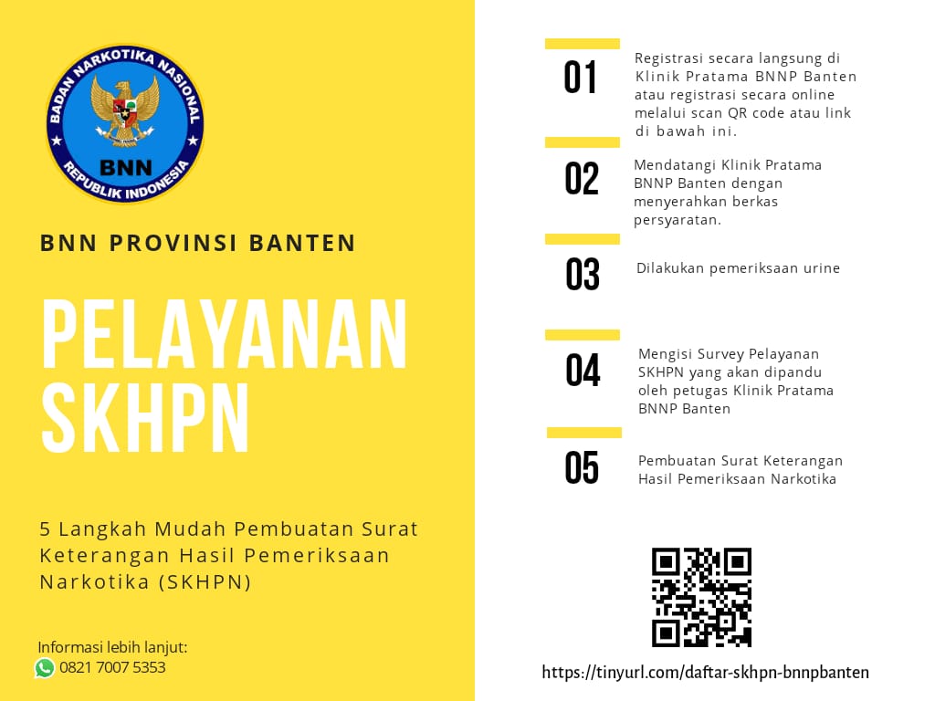 Pelayanan SKHPN di BNN Provinsi Banten