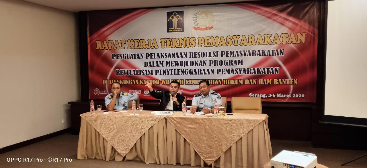 Kepala BNN Provinsi Banten Menjadi Narasumber di Kegiatan Rapat Kerja Teknis di Kemenkum HAM