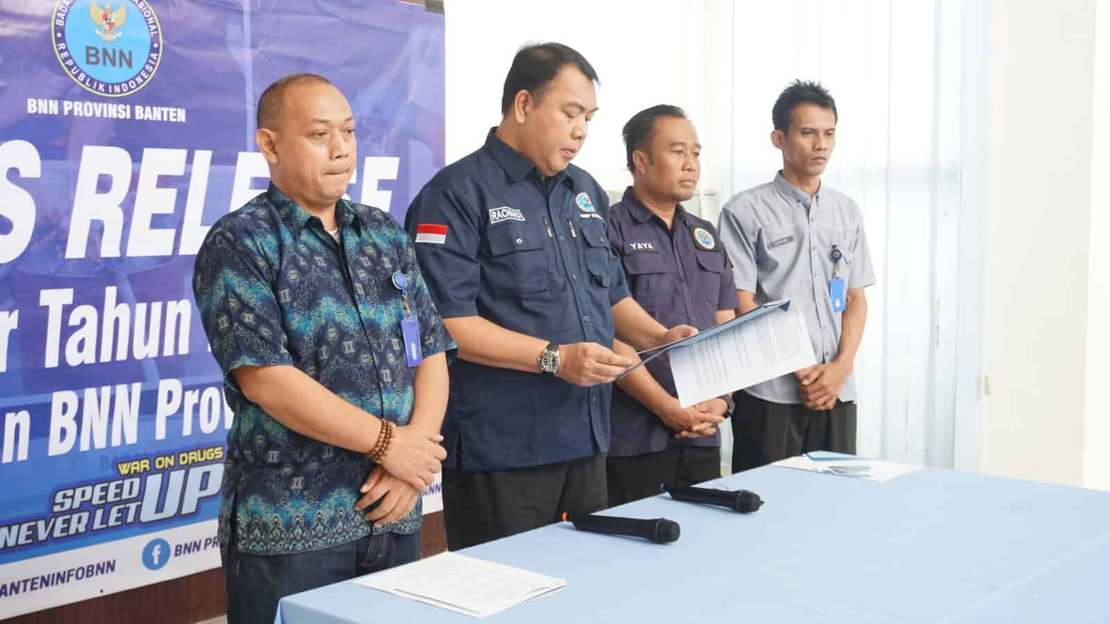 Press Release Akhir Tahun 2022 di Lingkungan BNNP Banten